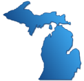 This is an image of the state of Michigan
