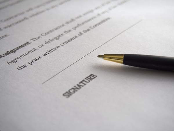 Image of a contract