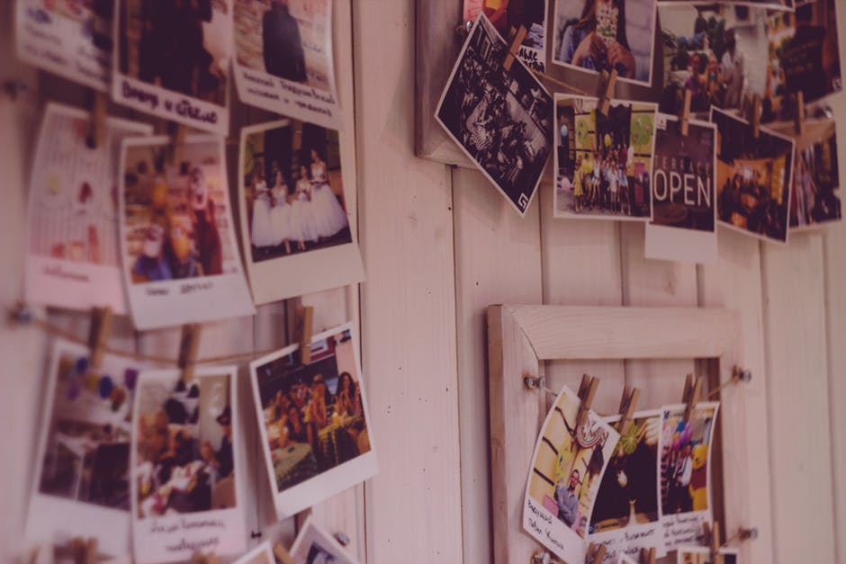 Image of photos hanging on a wall