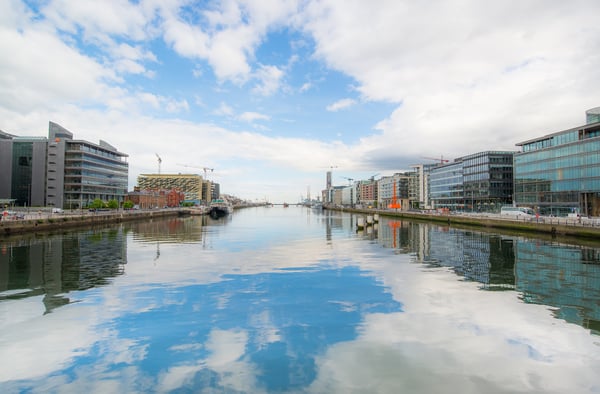 An image of the River Liffey in Dublin, Ireland