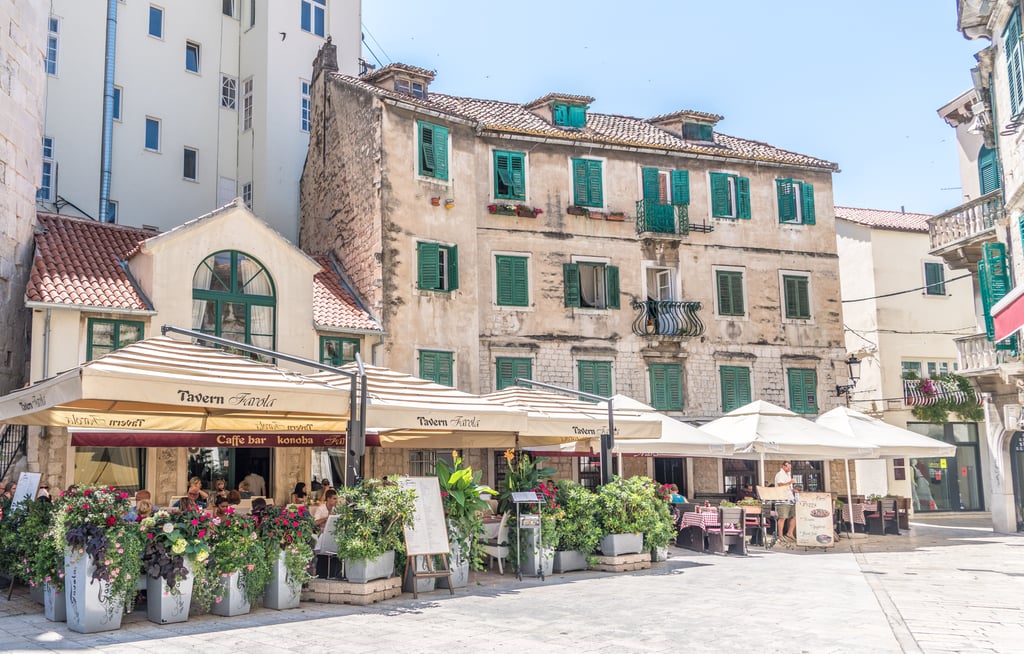 Image of a city street in Croatia