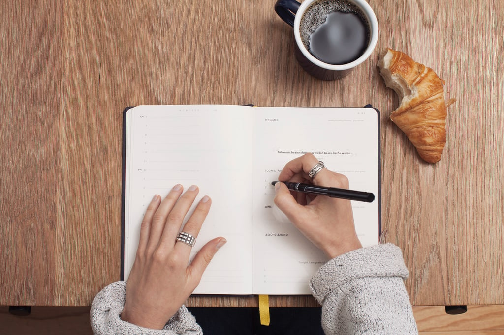 Image of a woman outlining business goals