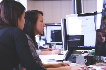 Image of women on a computer