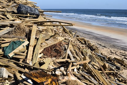 Image of hurricane damaged houses