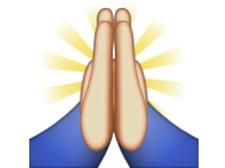 Image of praying hands emoji icon