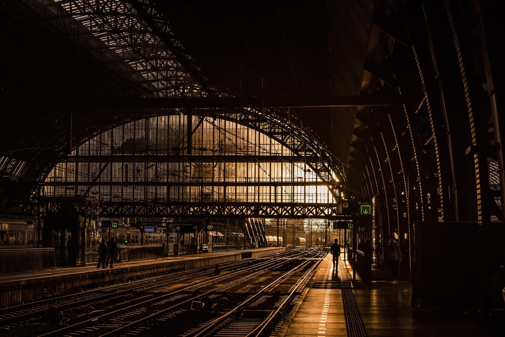 Image of train station in Europe