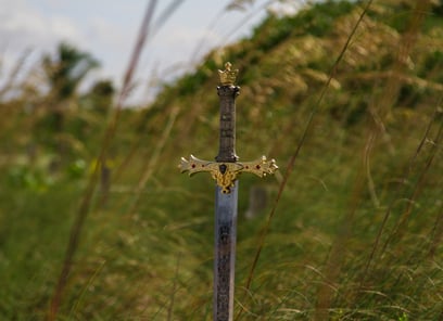 Image of a sword in the ground