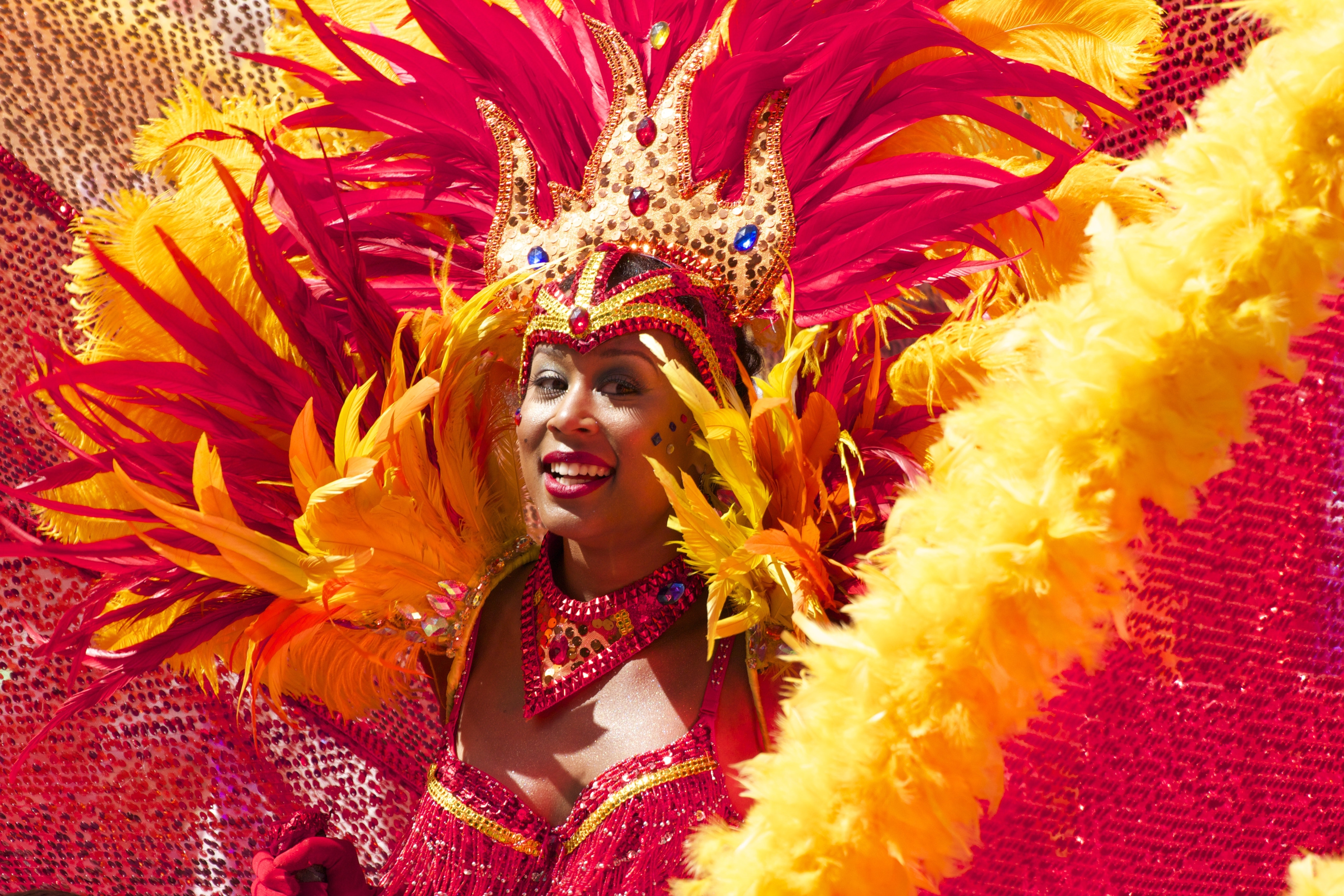 Image of a Brazilian woman in Carnival costume 
