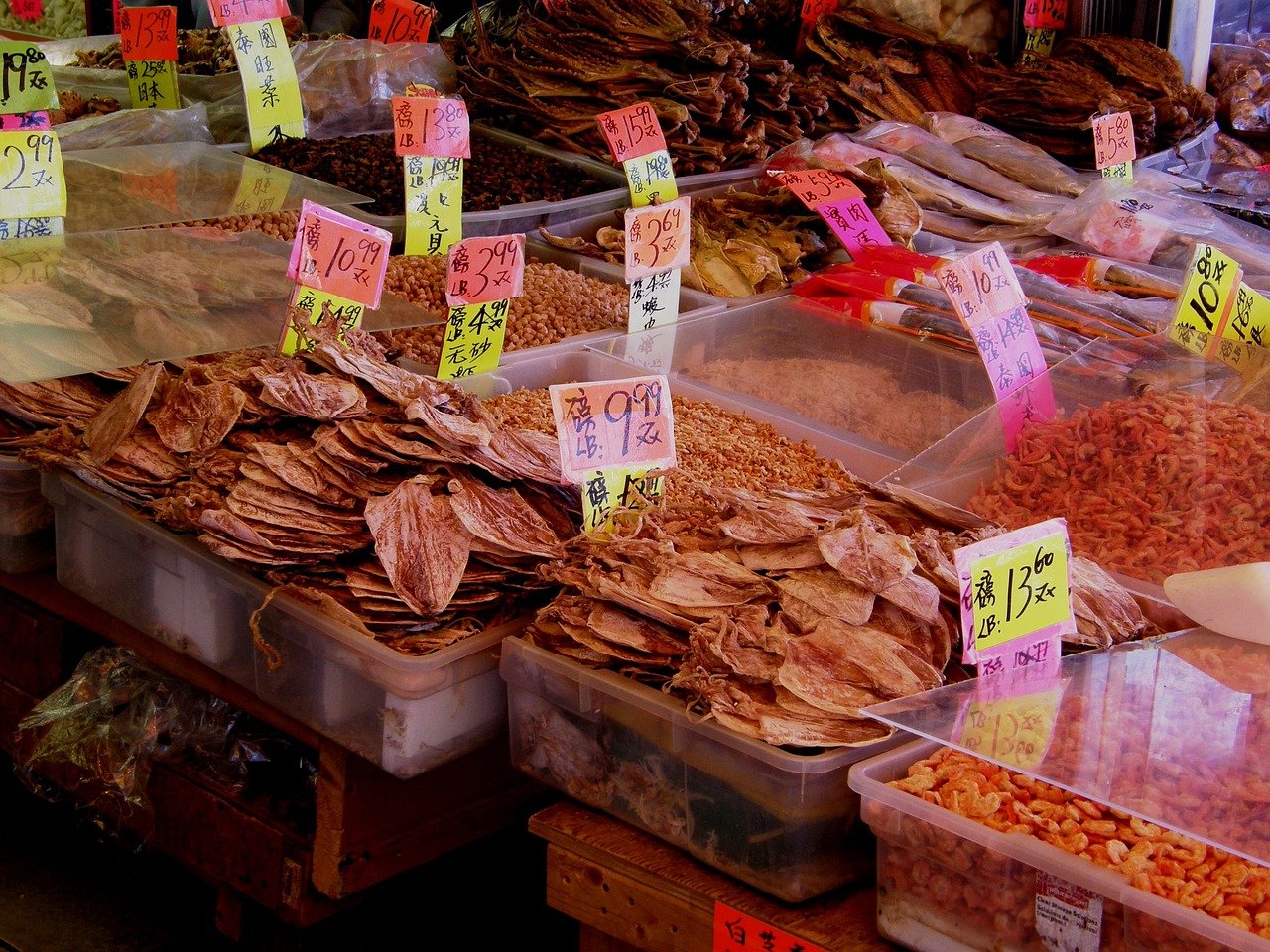 Image of a market in China