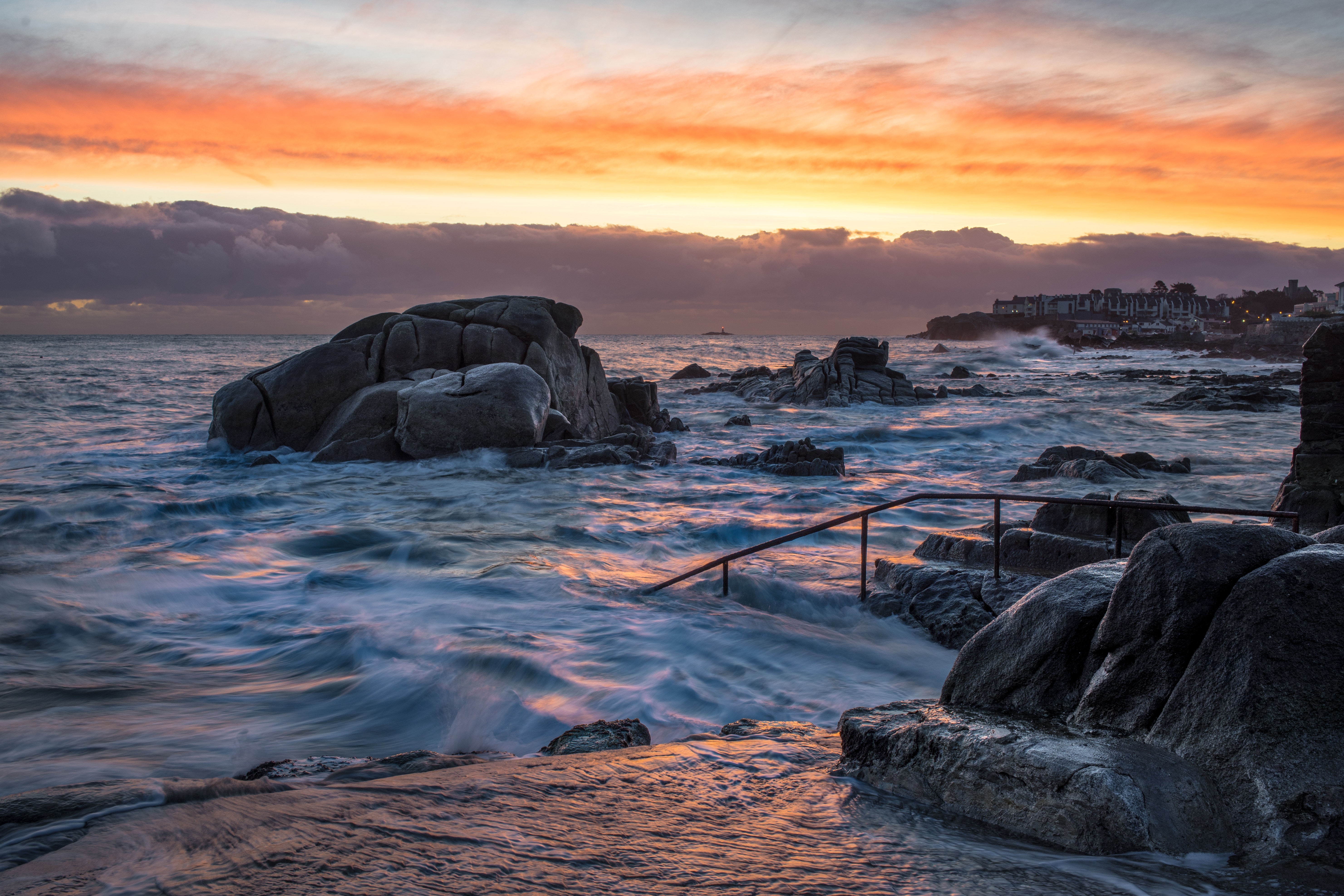 Image of a sunset along the Irish coast