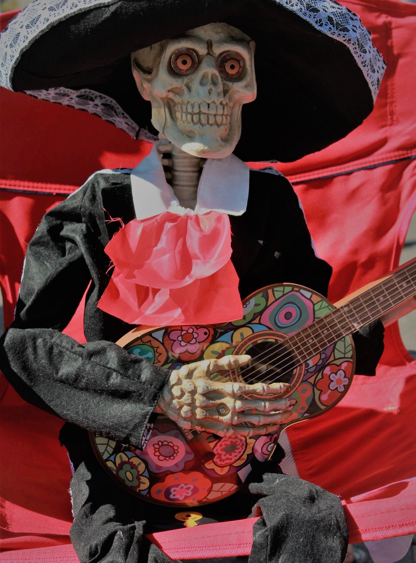 Image of a skeleton decoration for Day of the Dead in Mexico City