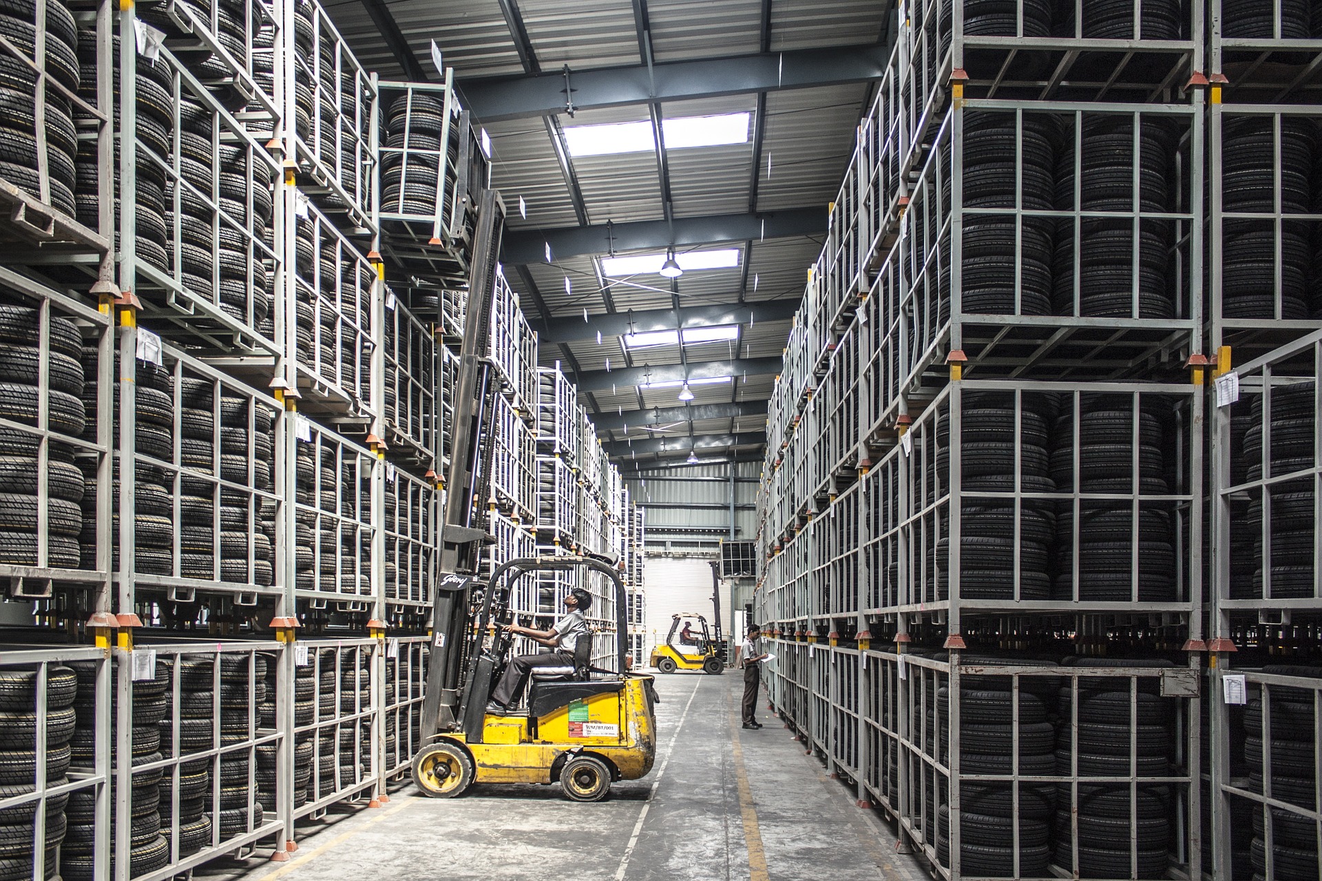 Image of a forklift in a warehouse