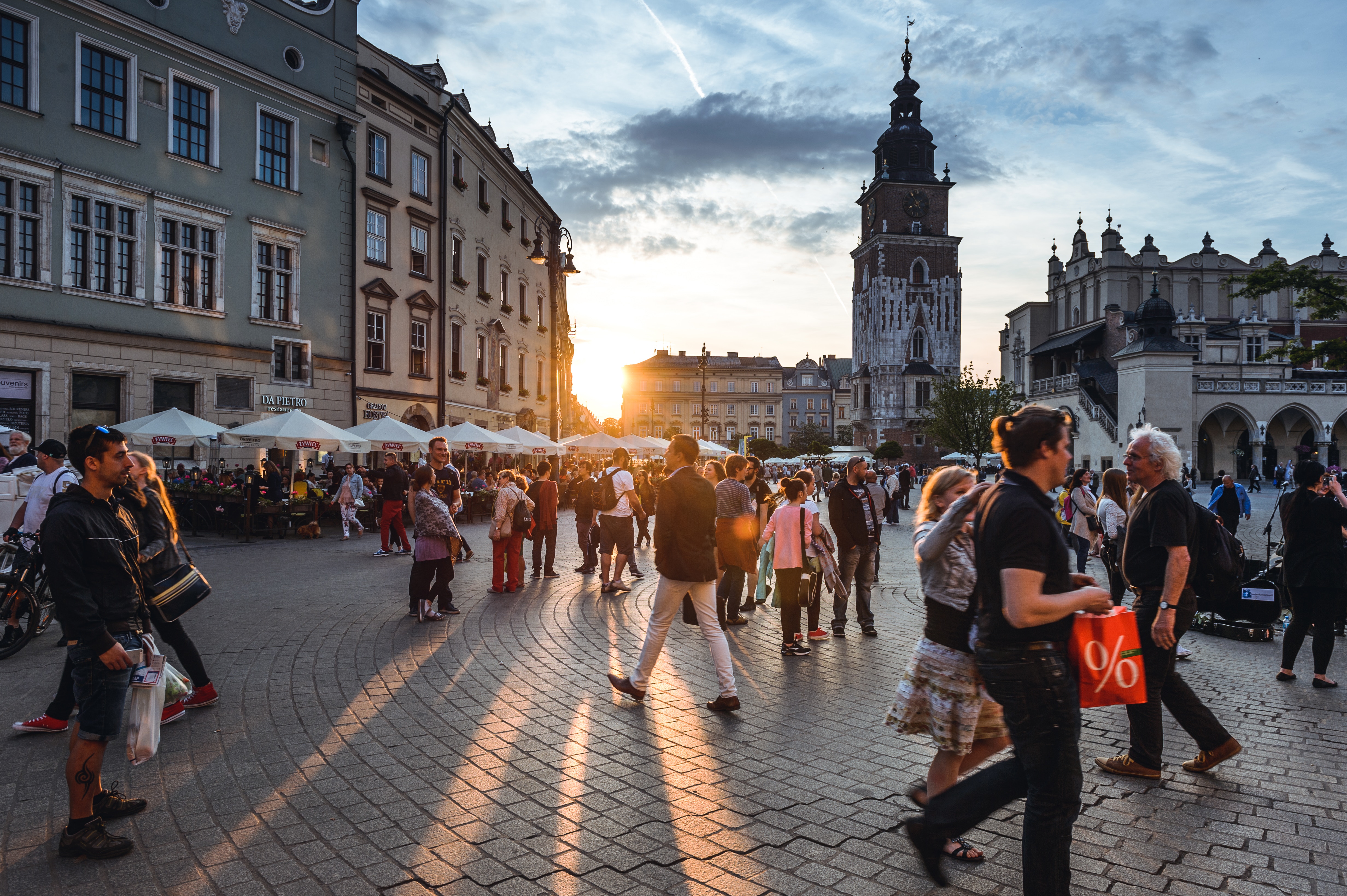 Image of a business traveler doing some sightseeing