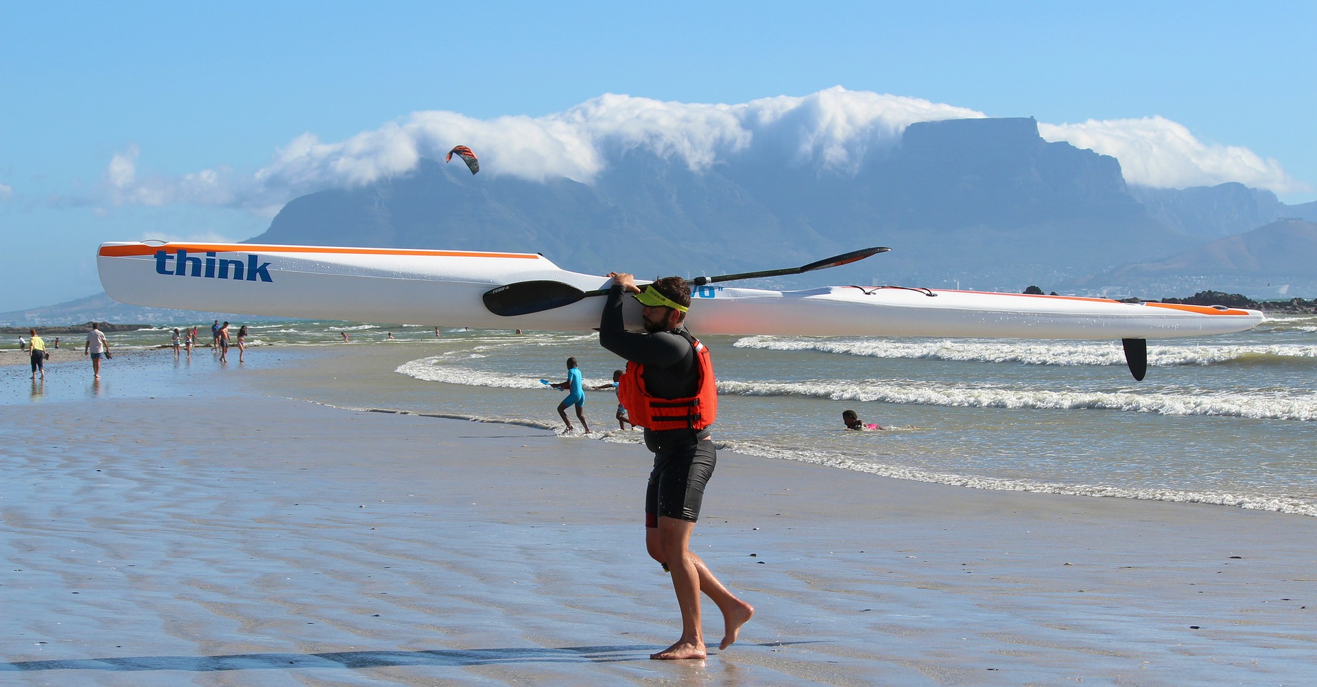 Image of people enjoying water sports in South Africa