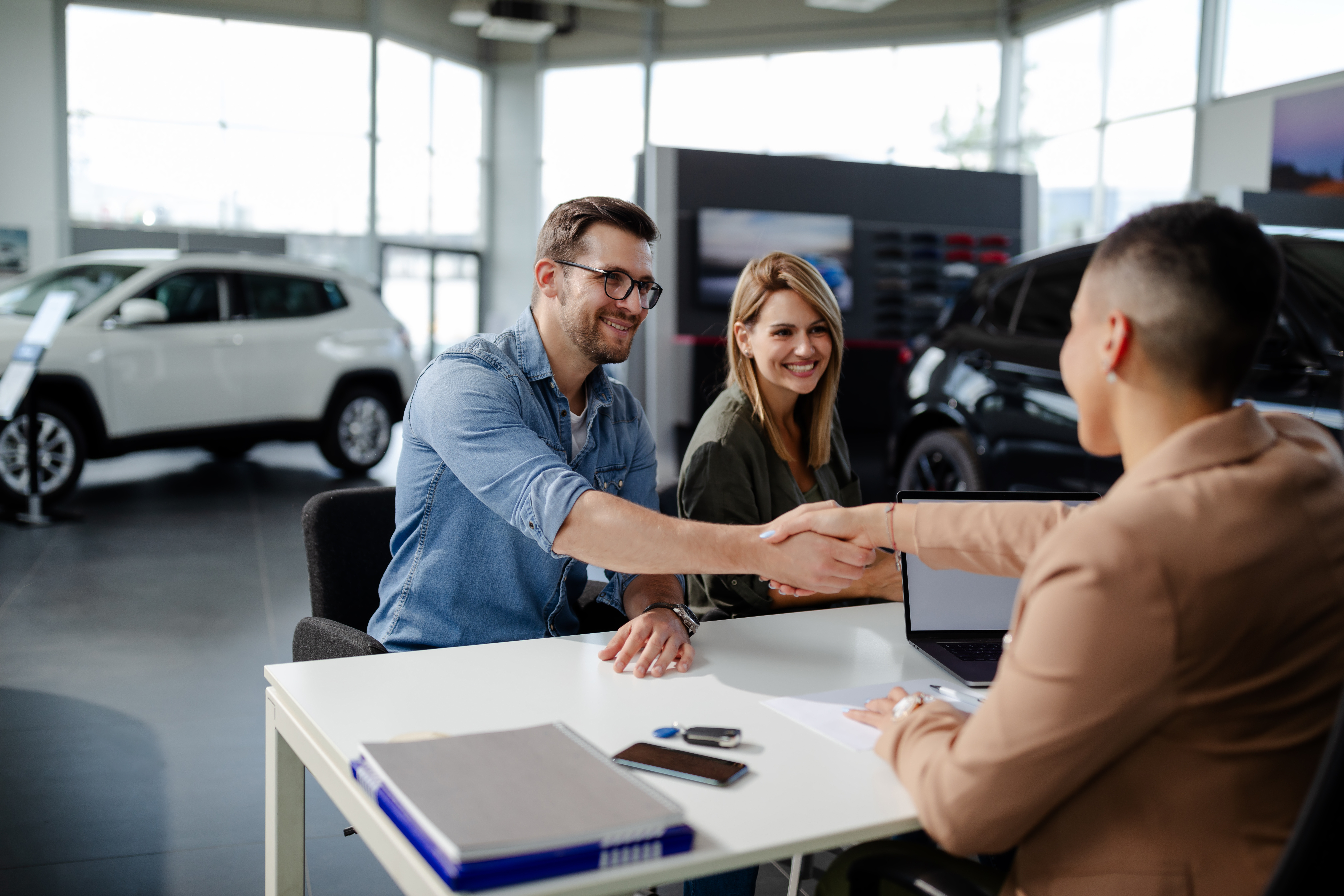  Couple buying a new car